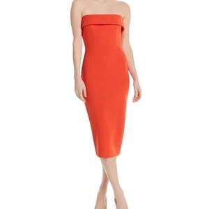 Alex Perry Strapless Bodice- Overlay Dress Orange Dress US 4 AUS 8